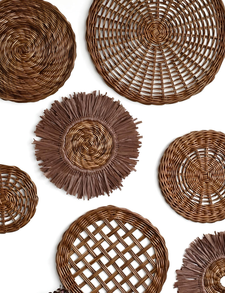 Rattan Wall Decor for Living Room - Caiusworth