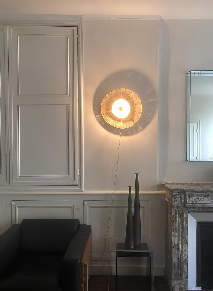 Jute Wall Light for Dining Room | Bamboo Wall Lamp - Iven