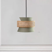 Rattan Hanging Light for Staircase | Bamboo Pendant Lamp - Draycen Set of 3