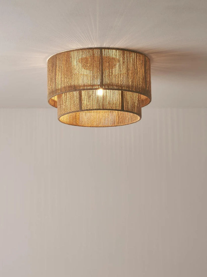 Jute Hanging Light for Kitchen | Natural Pendant Lamp - Torin
