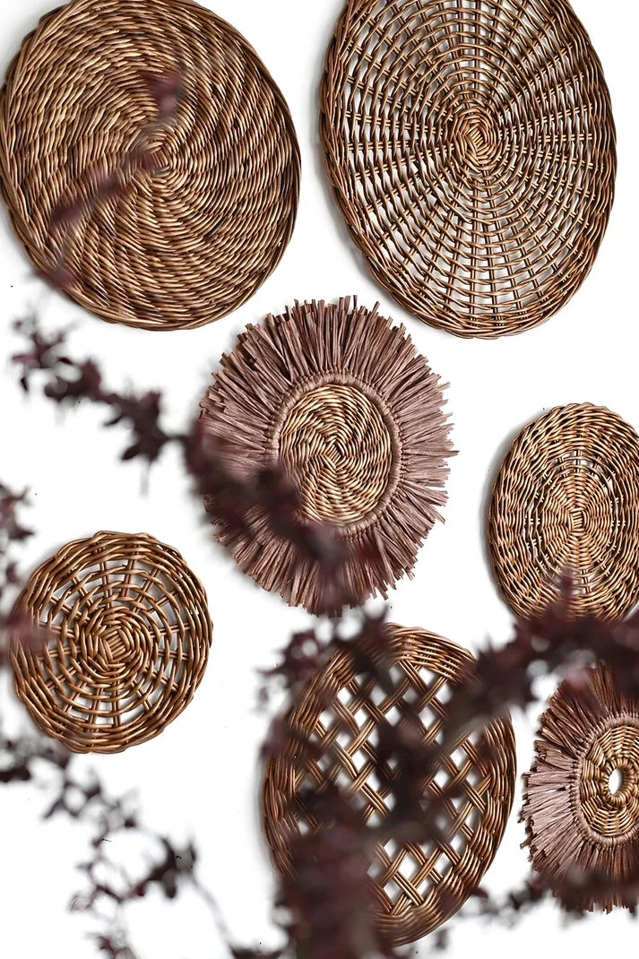Rattan Wall Decor for Living Room - Caiusworth