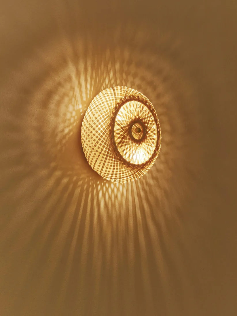 Wicker Wall Lamp for Living Room - Salena