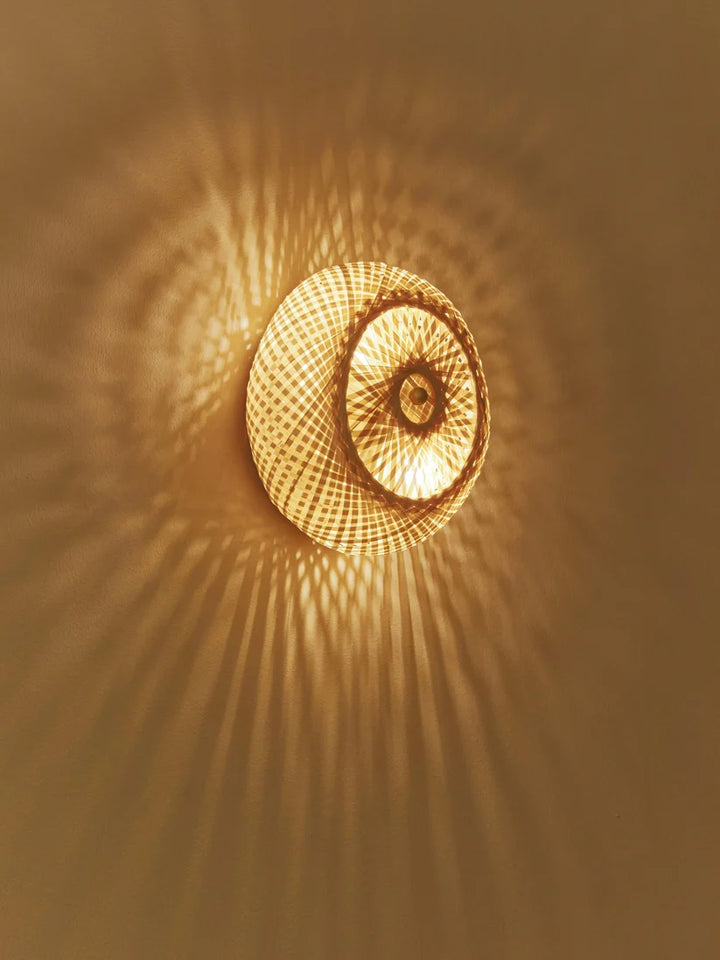 Wicker Wall Lamp for Living Room - Salena