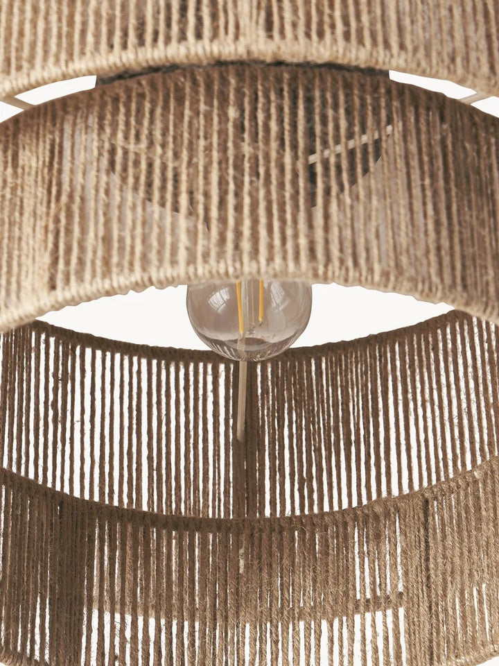 Jute Hanging Light for Kitchen | Natural Pendant Lamp - Torin
