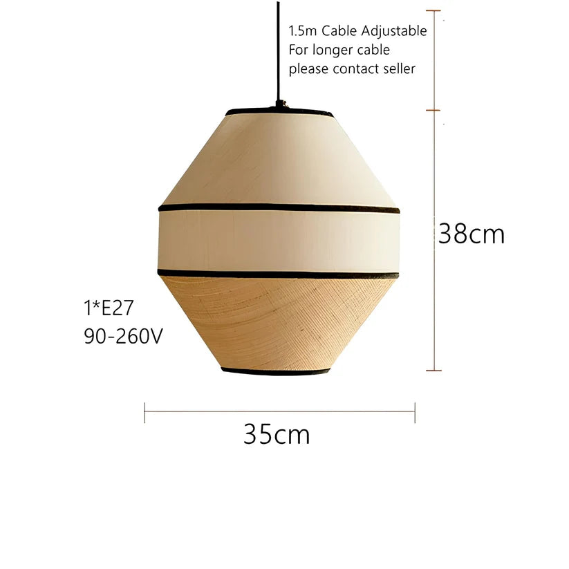 Japandi Hanging Light for Living Room | Modern Pendant Lamp - Rift