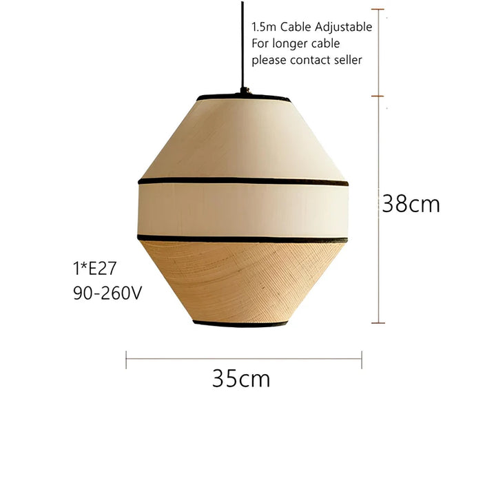 Japandi Hanging Light for Living Room | Modern Pendant Lamp - Rift