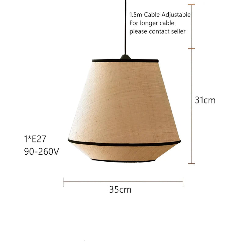 Japandi Hanging Light for Living Room | Modern Pendant Lamp - Rift