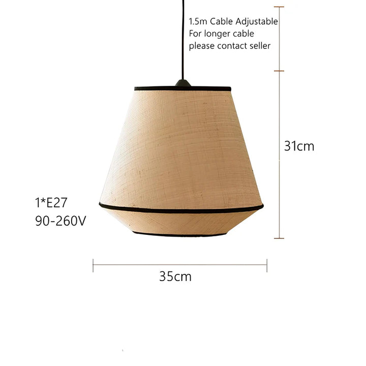 Japandi Hanging Light for Living Room | Modern Pendant Lamp - Rift
