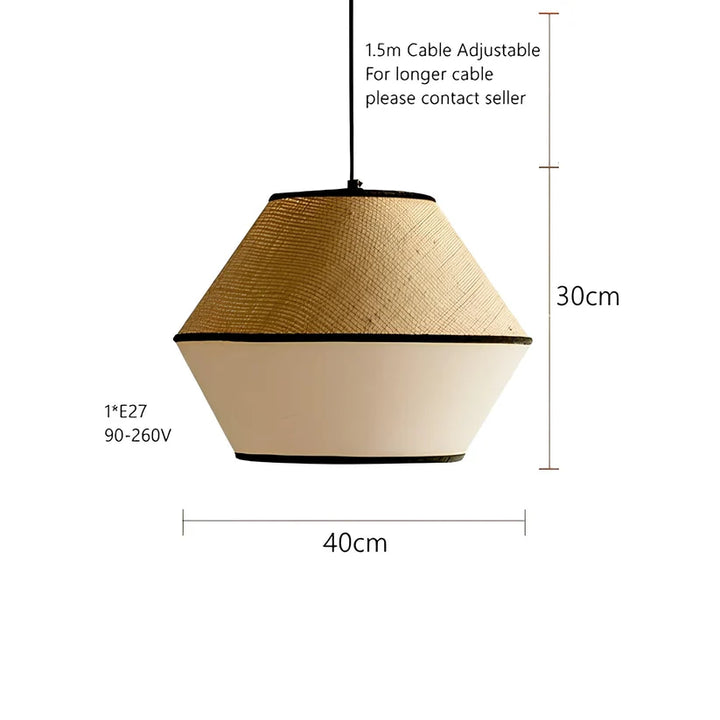 Japandi Hanging Light for Living Room | Modern Pendant Lamp - Rift