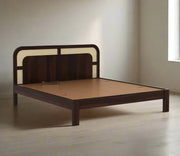 Rattan & Cane Wood Bed for Bedroom - Zephan