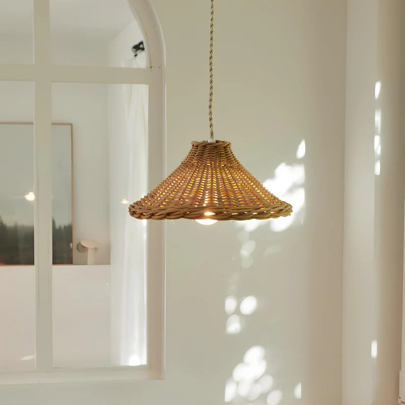 Bamboo Hanging Light for Living Room | Rattan Pendant Lamp - Tate