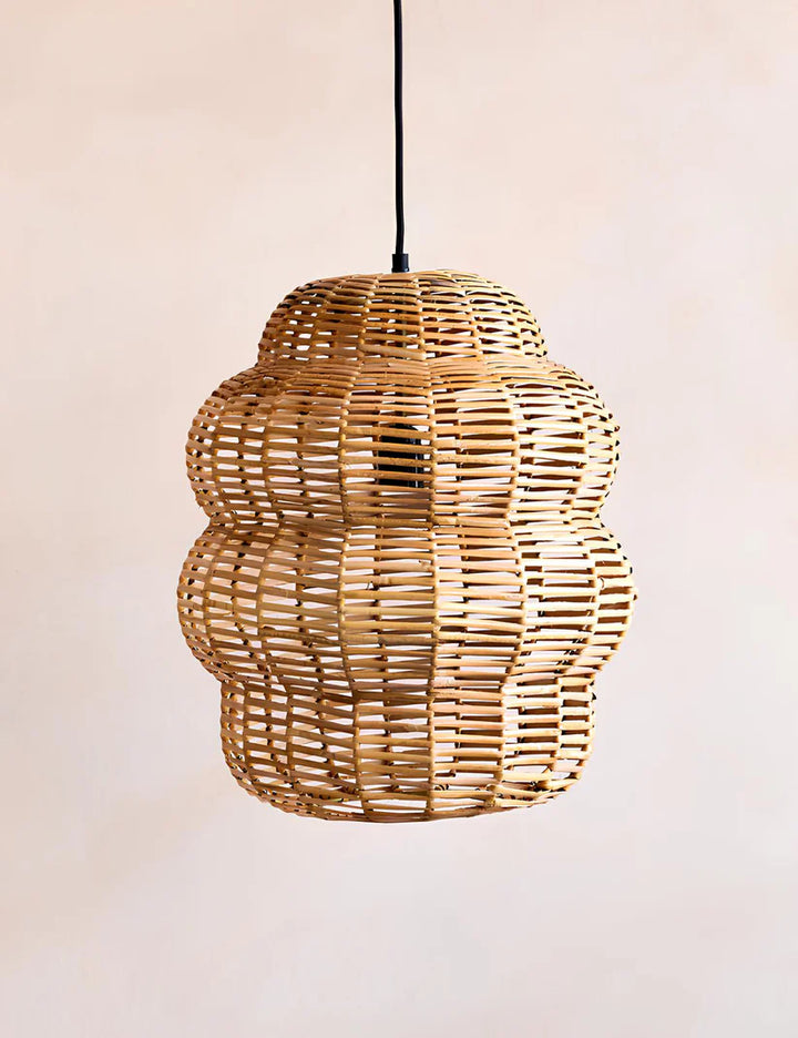 Bamboo Hanging Light for Living Room | Rattan Pendant Lamp - Uri