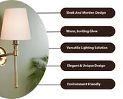 Modern Fabric Wall Lamp for Living Room | Decorative Wall Light - Edrick