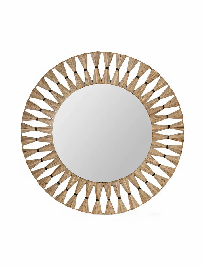 Rattan Wall Mirror for Bathroom - Adah