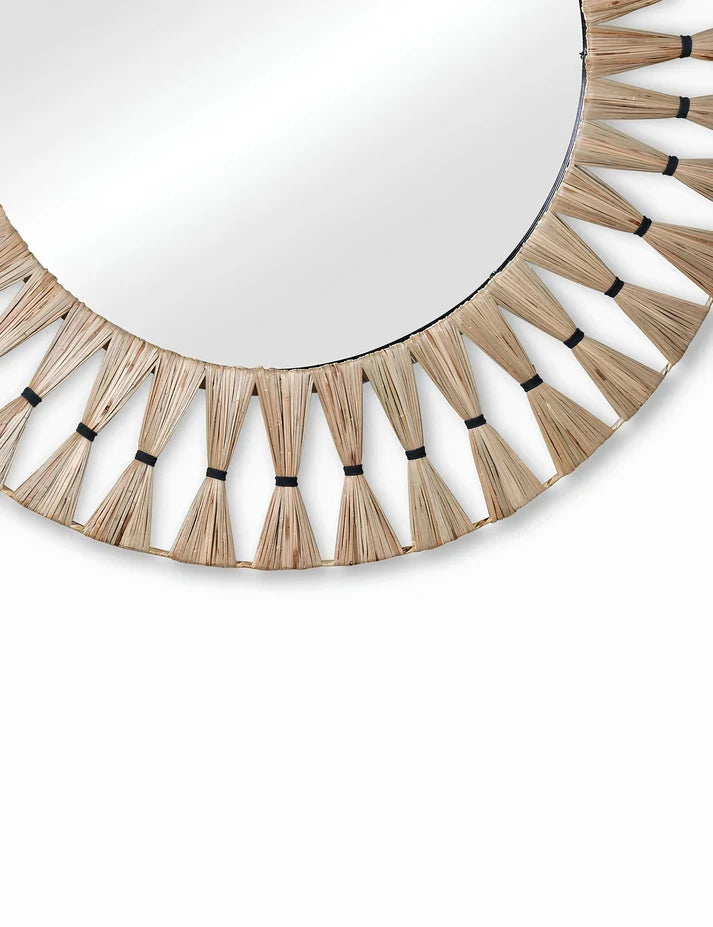 Rattan Wall Mirror for Bathroom - Adah