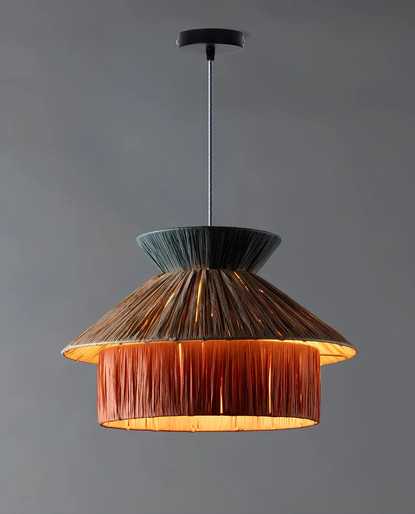 Raffia Hanging Light for Living Room- Mattox