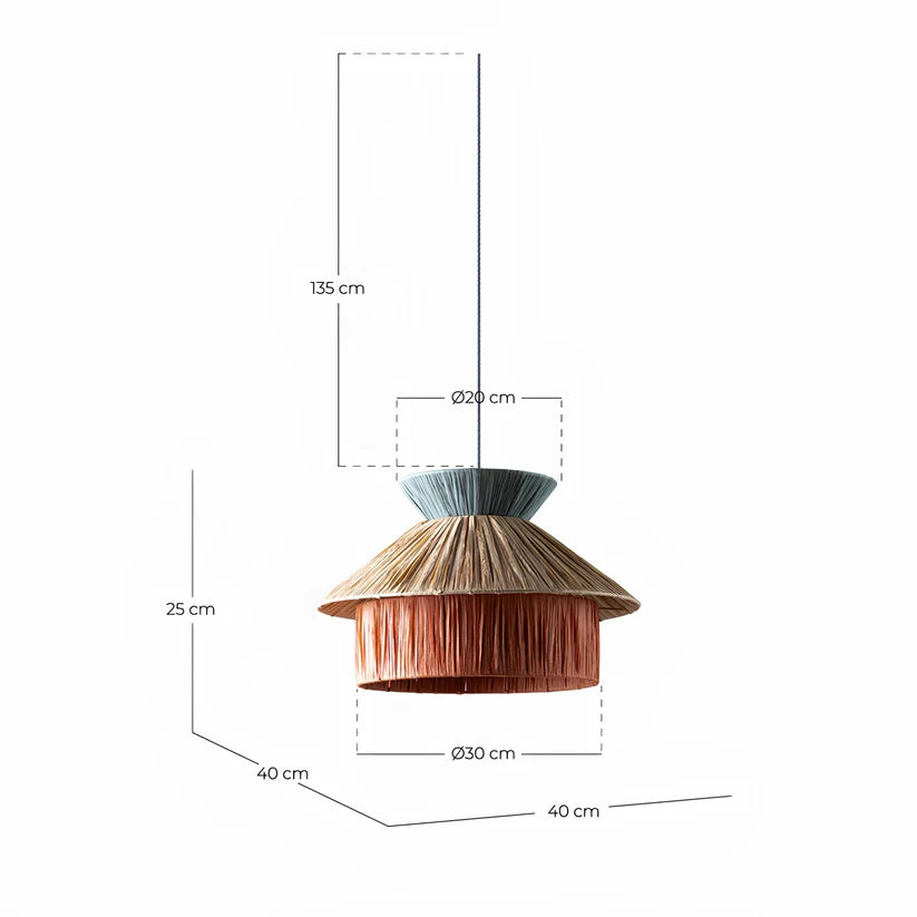 Raffia Hanging Light for Living Room- Mattox