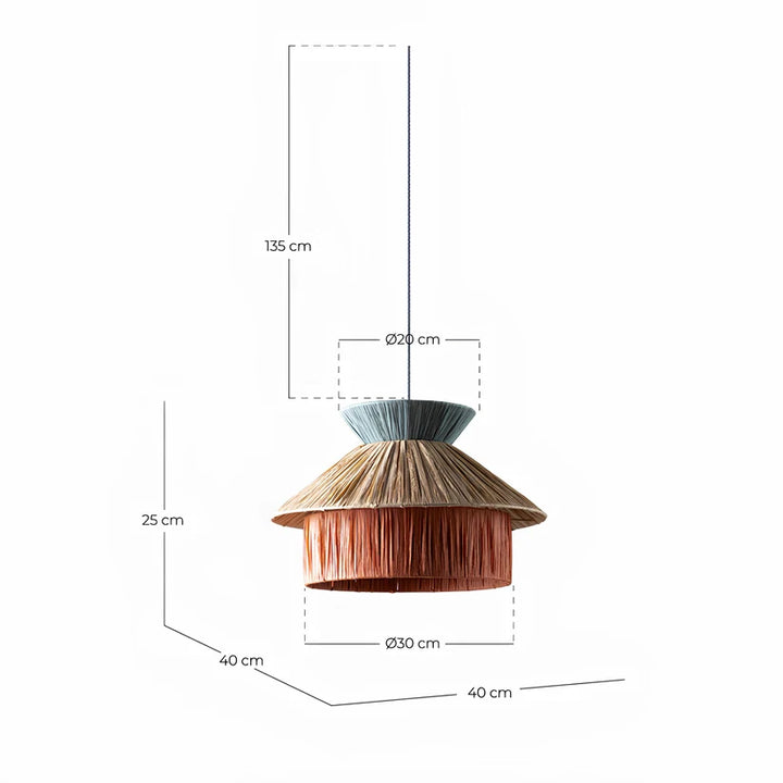 Raffia Hanging Light for Living Room- Mattox