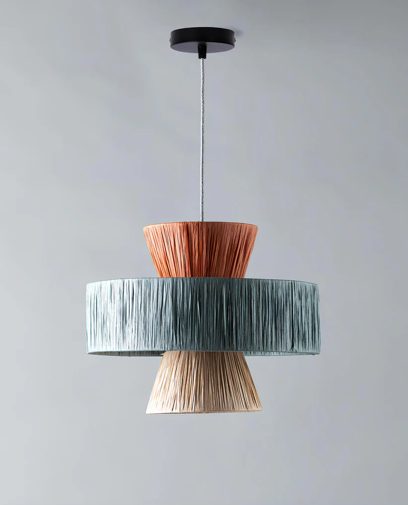 Bamboo Hanging Light for Living Room | Cane Pendant Lamp - Reid