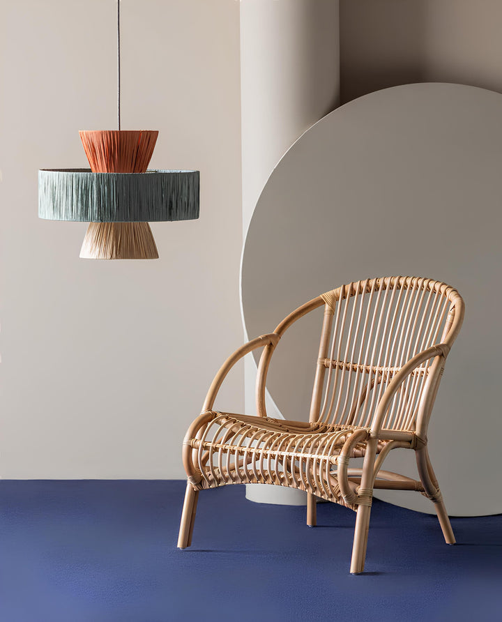 Bamboo Hanging Light for Living Room | Cane Pendant Lamp - Reid