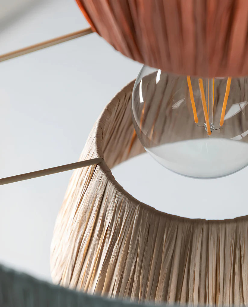 Bamboo Hanging Light for Living Room | Cane Pendant Lamp - Reid