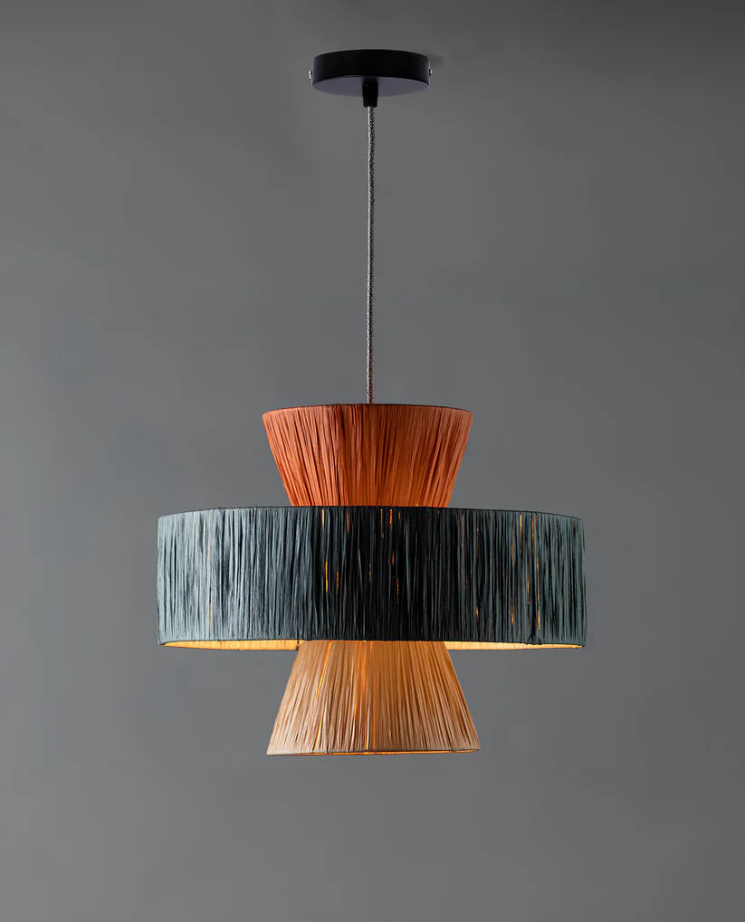 Bamboo Hanging Light for Living Room | Cane Pendant Lamp - Reid
