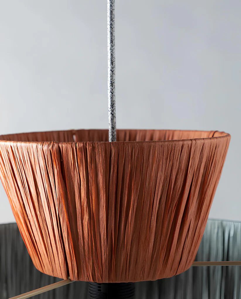 Bamboo Hanging Light for Living Room | Cane Pendant Lamp - Reid