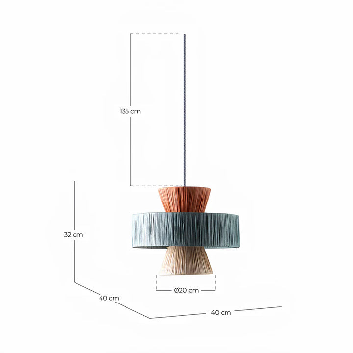 Bamboo Hanging Light for Living Room | Cane Pendant Lamp - Reid