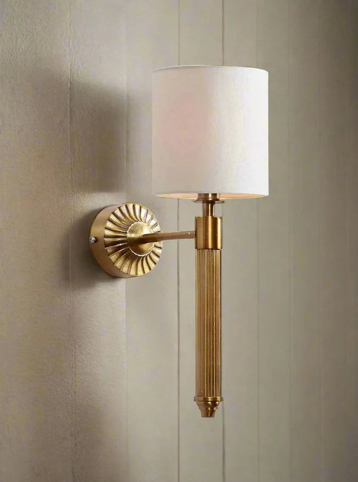 Vintage Wall Sconce for Dining Room | Fabric Wall Light - Julia