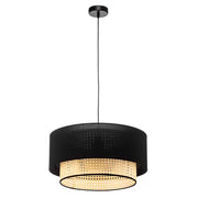 Rattan Hanging Light for Living Room | Cane Pendant Lamp - Corvis