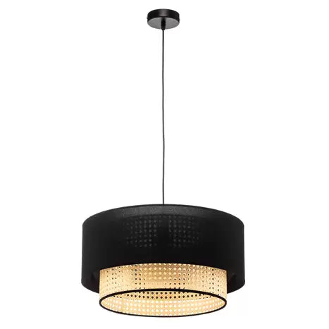 Rattan Hanging Light for Living Room | Cane Pendant Lamp - Corvis
