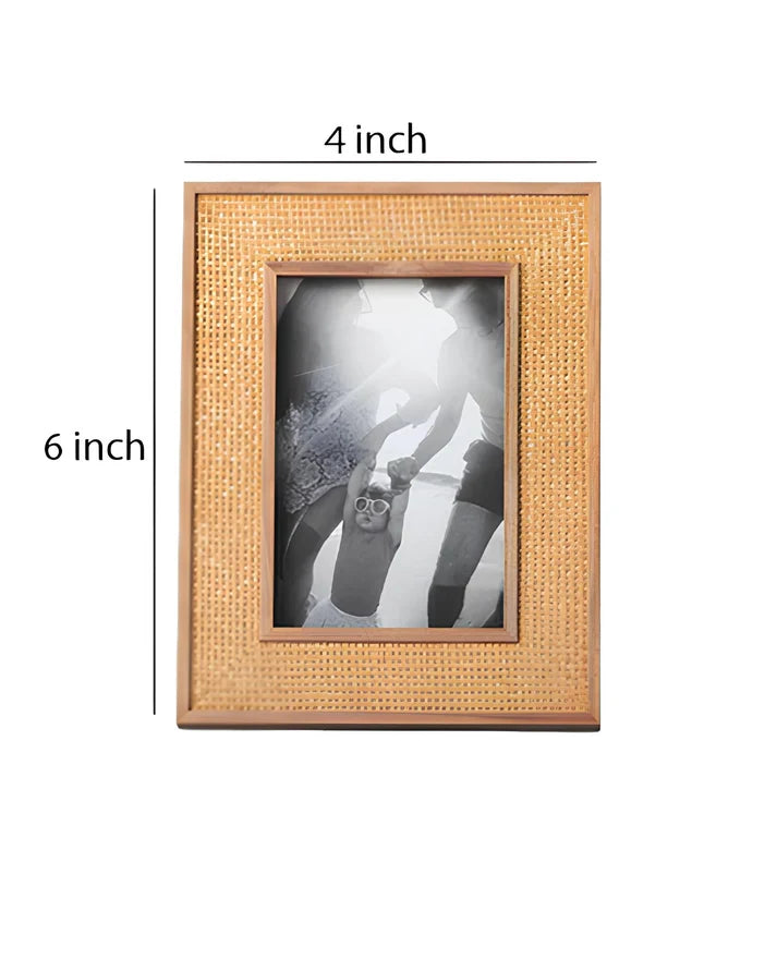 Rattan Photo Frame 4x6 Inch for Home - Anselm