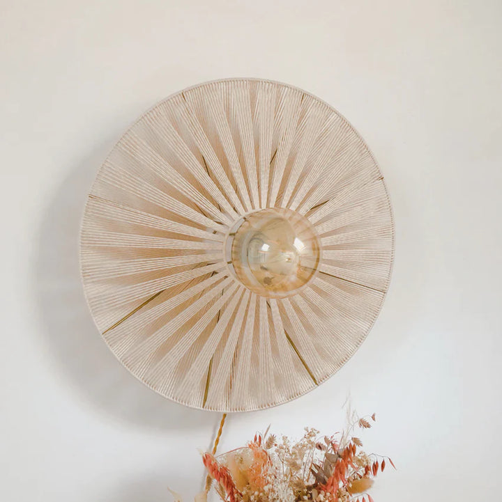 Raffia Wall Lamp for Living Room | Boho Wall Sconce - Norwood