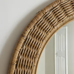 Bamboo Wall Mirror for living room | Cane Wall Mirror | Rattan Mirror - Ishita - Luxury Rattan Handicrafts  Uncategorized (Image 3)