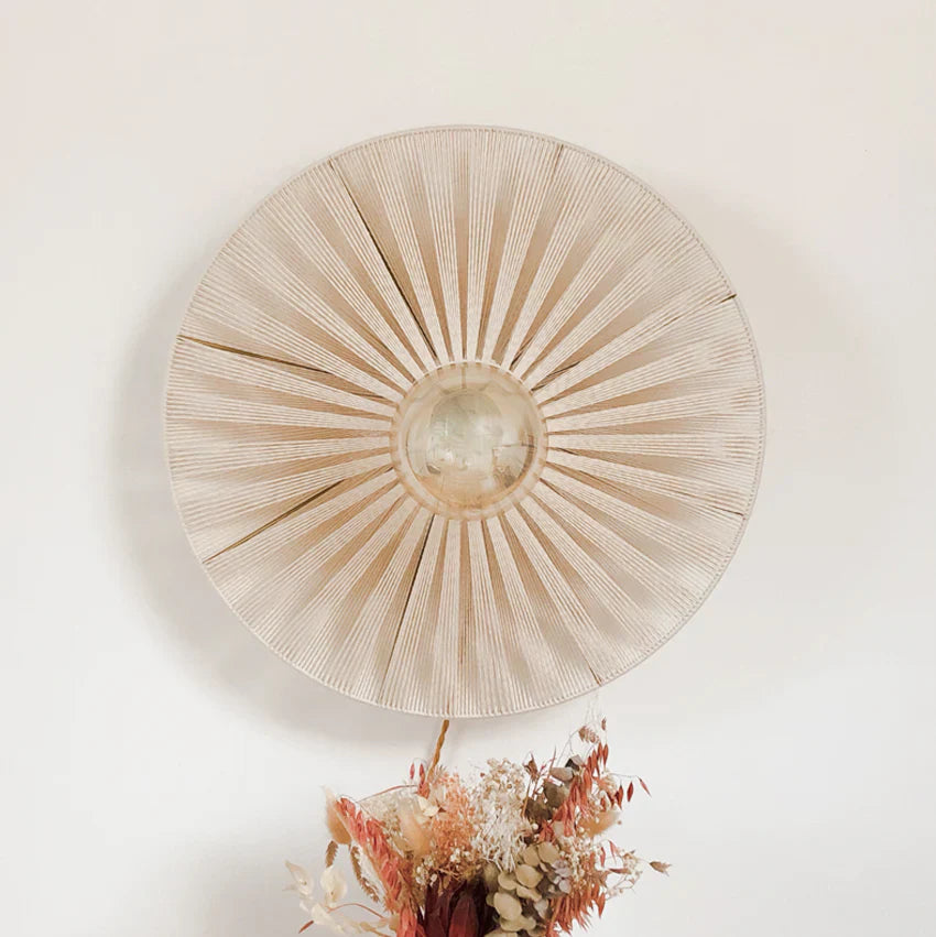Raffia Wall Lamp for Living Room | Boho Wall Sconce - Norwood