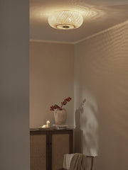 Bamboo Ceiling Light for Kitchen | Rattan Flush Mount Lamp - Marlow