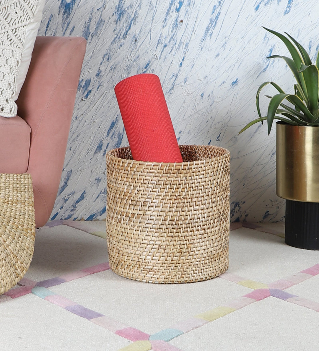 Rattan Planter | Cane Laundry Bin | Bamboo toy Storage - Mirai by Luxury Rattan Handicrafts 