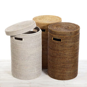 Rattan Laundry Basket with Lid for Bathroom - Alex