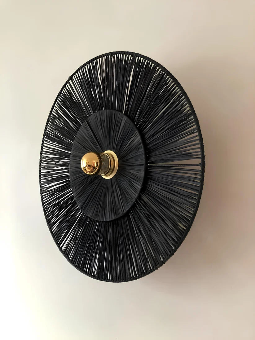 Jute Wall Light for Bedroom | Natural Wall Sconce - Harlow