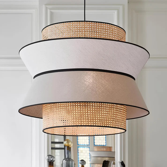 Rattan Hanging Light for Living Room | Bamboo Pendant Lamp - Raya
