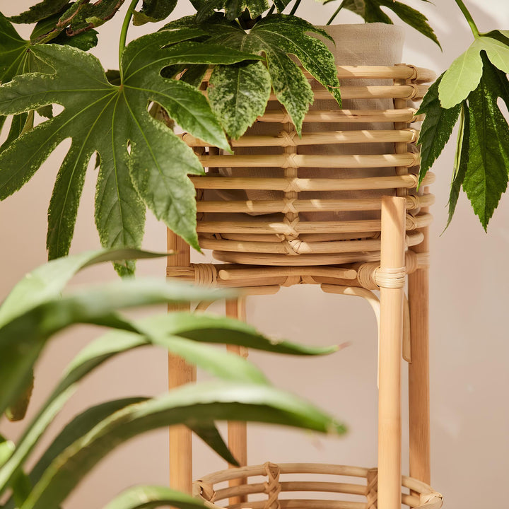 Rattan Planter with Stand | Bamboo Plant Pot in 5 Sizes - Pryorson