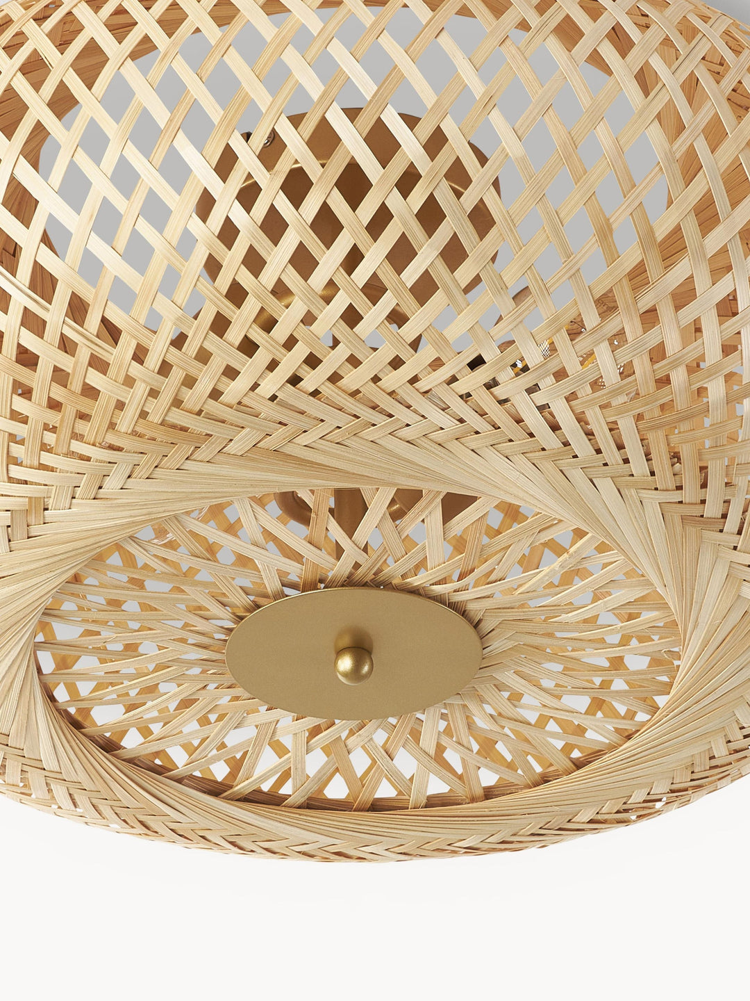 Bamboo Ceiling Light for Kitchen | Rattan Flush Mount Lamp - Marlow