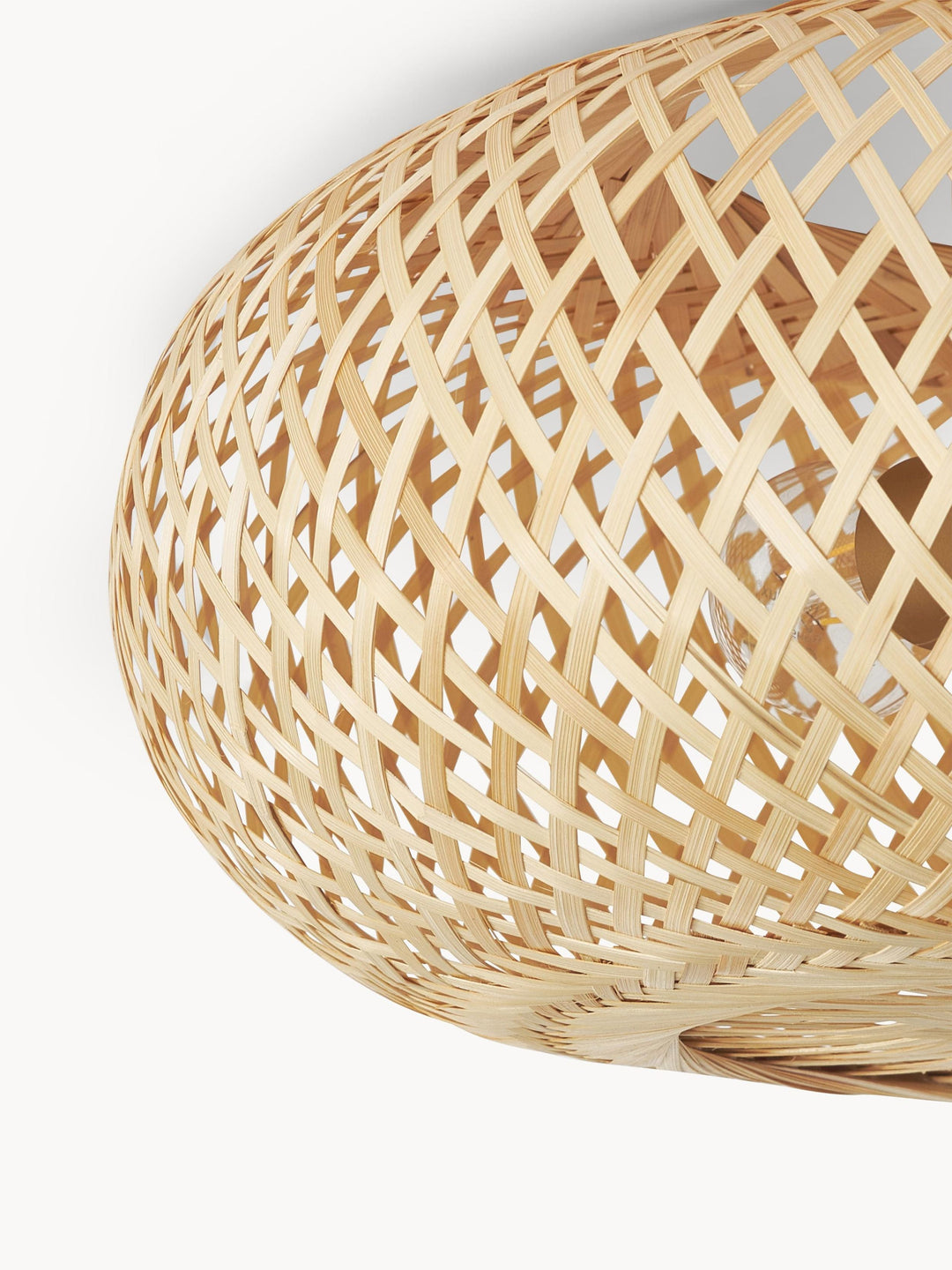 Bamboo Ceiling Light for Kitchen | Rattan Flush Mount Lamp - Marlow