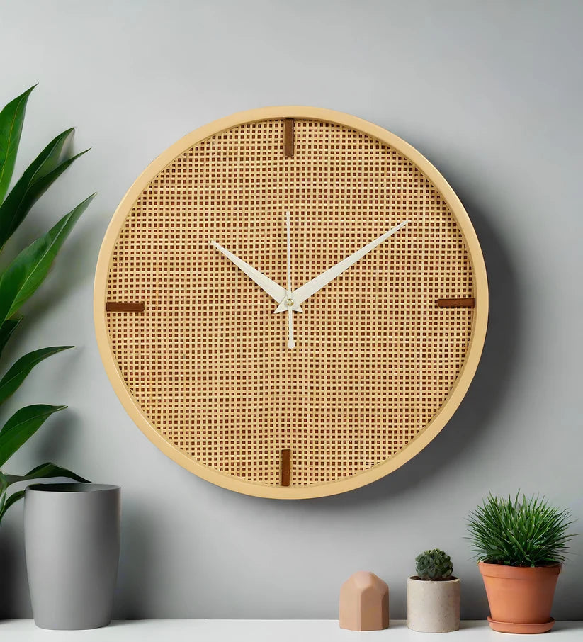 Bamboo Wall Clock for Kitchen - Soleil