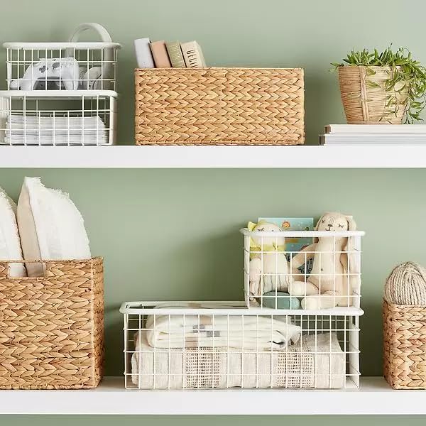 Seagrass Storage Basket 15x10x7 Inch for Home - Eamonston