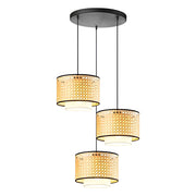 Wicker Hanging Light Set for Dining Room | Rattan Pendant Lamp - Erish