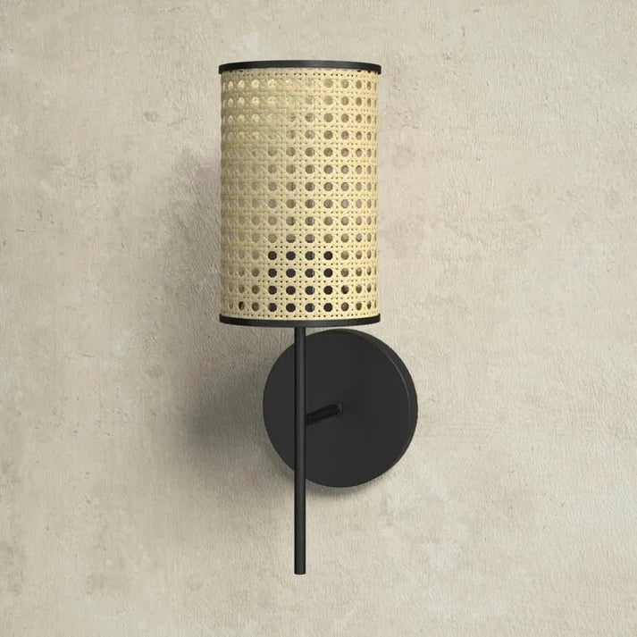Rattan Wall Sconce for Bathroom | Wicker Wall Light - Alletta