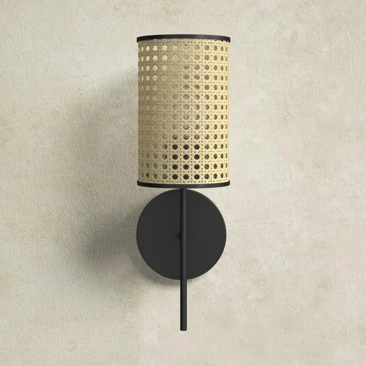Rattan Wall Sconce for Bathroom | Wicker Wall Light - Alletta
