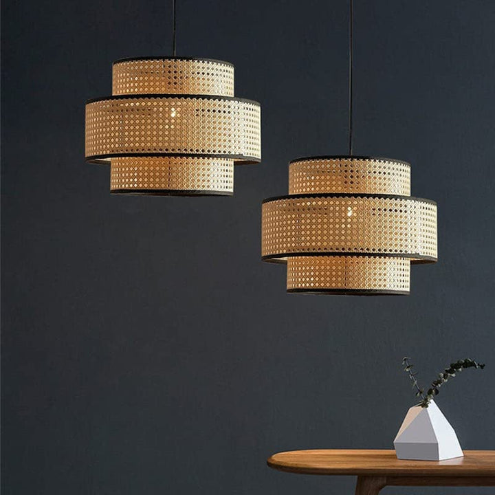 Bamboo Hanging Light for Kitchen | Rattan Pendant Lamp - Alex