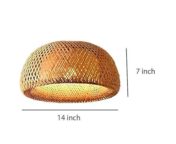 Bamboo Hanging lamp for Living Room | Rattan Hanging lamp | DOME by Luxury Rattan Handicrafts  - Lighting > Pendant Lights